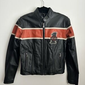 HARLEY-DAVIDSON Vintage Victory Lane Leather Jacket Women’s Size Small